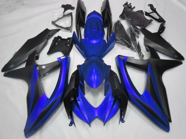 2008-2010 Suzuki GSXR 600 / GSXR 750 Motorcycle Fairings - Blue Matte Black Canada