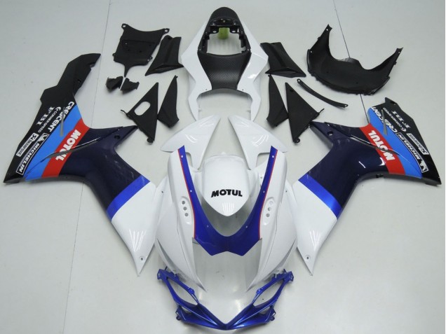 2011-2024 Suzuki GSXR 600 / GSXR 750 Motorcycle Fairings - White Blue Black Red Motul Canada
