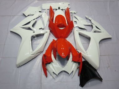 2006-2007 Suzuki GSXR 600 / GSXR 750 Motorcycle Fairings - White Red Canada
