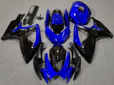 2006-2007 Suzuki GSXR 600 / GSXR 750 Motorcycle Fairings - Blue Glossy Black Canada