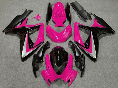 2006-2007 Suzuki GSXR 600 / GSXR 750 Motorcycle Fairings - Pink Silver Glossy Black OEM Style Canada