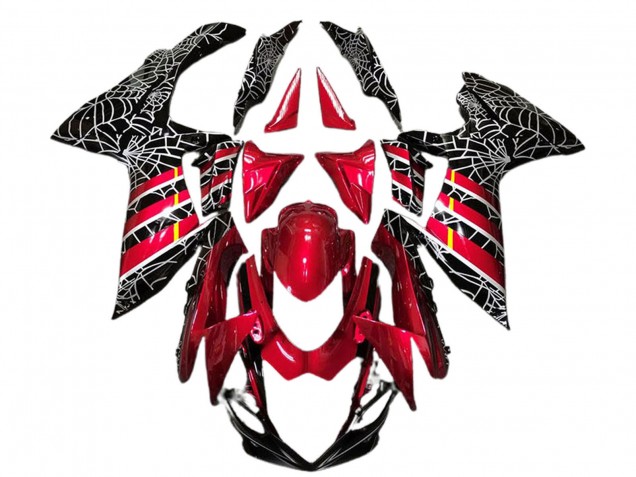 2011-2024 Suzuki GSXR 600 / GSXR 750 Motorcycle Fairings - Red Black Spider Canada