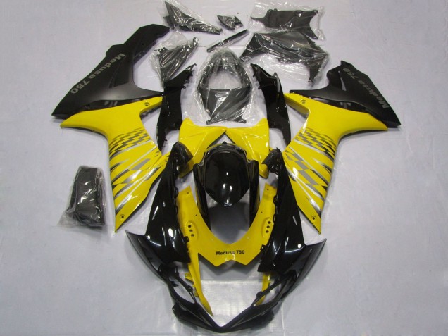 2011-2024 Suzuki GSXR 600 / GSXR 750 Motorcycle Fairings - Yellow Grey Black Canada