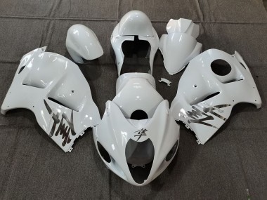 1996-2007 Suzuki GSXR 1300 Motorcycle Fairings - White OEM Style with Silver Decals Canada