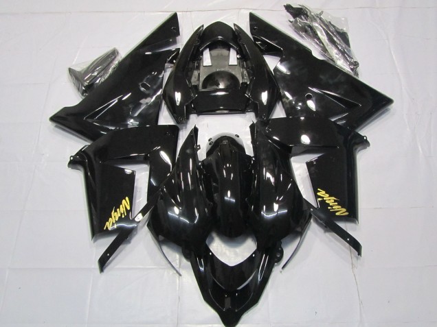 2004-2005 Kawasaki ZX10R Motorcycle Fairings - Glossy Black Gold Canada