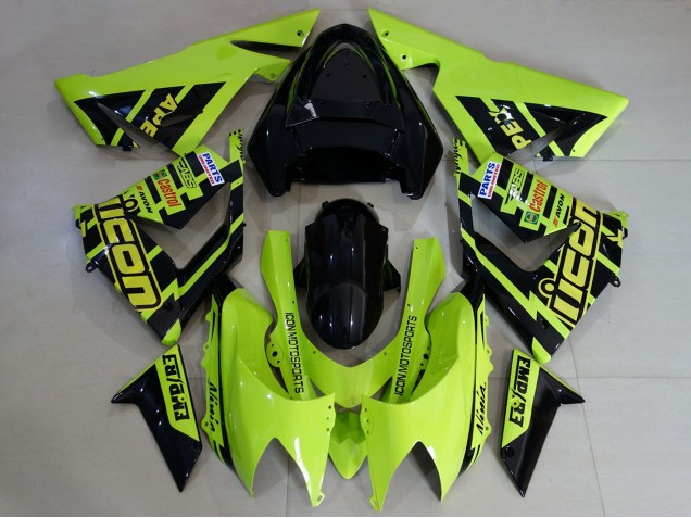2004-2005 Kawasaki ZX10R Motorcycle Fairings - Custom High Viz Yellow Canada
