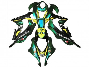 2016-2020 Kawasaki ZX10R Motorcycle Fairings - Forest Green Yellow Shark 46 Canada
