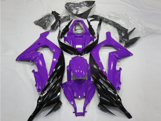 2011-2015 Kawasaki ZX10R Motorcycle Fairings - Purple Glossy Black Canada