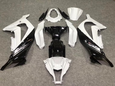 2011-2015 Kawasaki ZX10R Motorcycle Fairings - White Glossy Black Canada