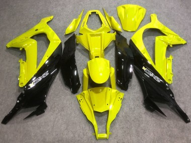 2016-2020 Kawasaki ZX10R Motorcycle Fairings - Yellow Glossy Black Canada