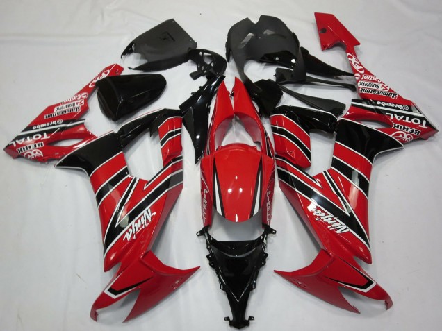 2008-2010 Kawasaki ZX10R Motorcycle Fairings - Red Black Canada