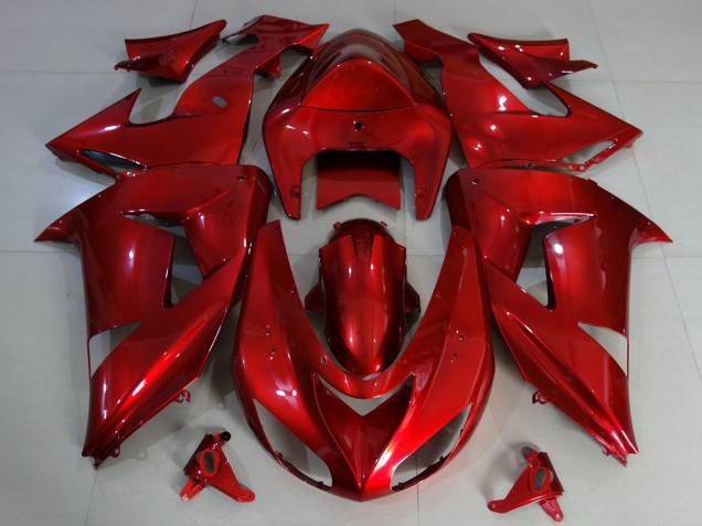 2006-2007 Kawasaki ZX10R Motorcycle Fairings - Deep Red Canada
