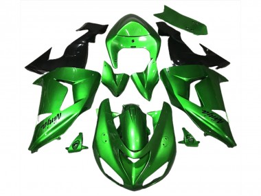 2006-2007 Kawasaki ZX10R Motorcycle Fairings - Green Glossy Black Canada