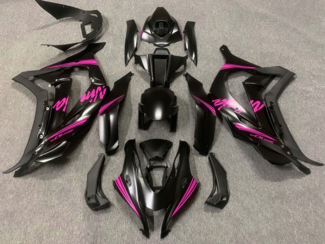 2016-2020 Kawasaki ZX10R Motorcycle Fairings - Matte Black Pink Ninja Canada