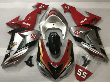 2006-2007 Kawasaki ZX10R Motorcycle Fairings - Red Silver Gold Black Canada