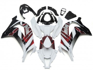 2016-2020 Kawasaki ZX10R Motorcycle Fairings - White Red Black Canada