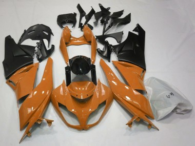2009-2012 Kawasaki ZX6R Motorcycle Fairings - Orange Glossy Black Matte Black Canada