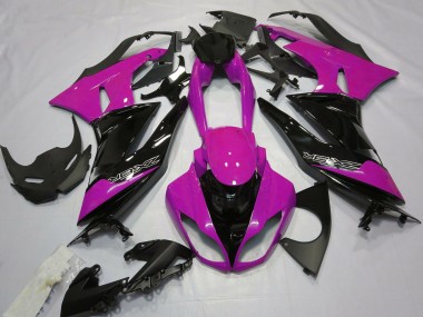 2009-2012 Kawasaki ZX6R Motorcycle Fairings - Pink Glossy Black Canada