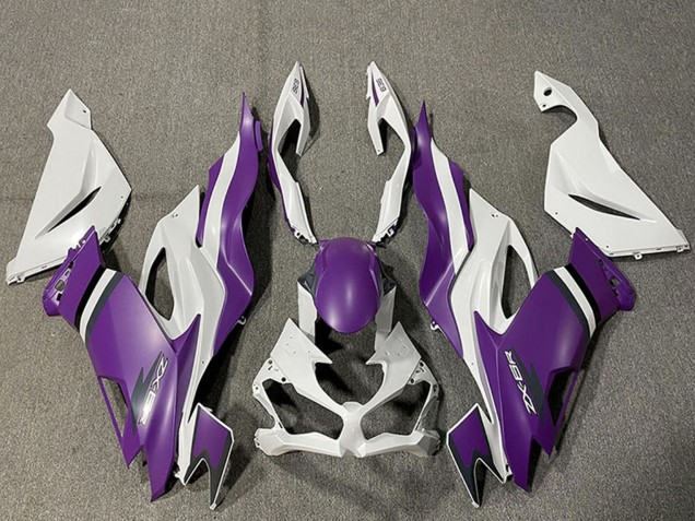 2019-2022 Kawasaki ZX6R Motorcycle Fairings - White Purple Canada