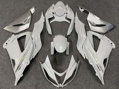 2013-2018 Kawasaki ZX6R Motorcycle Fairings - Pearl White Green Canada