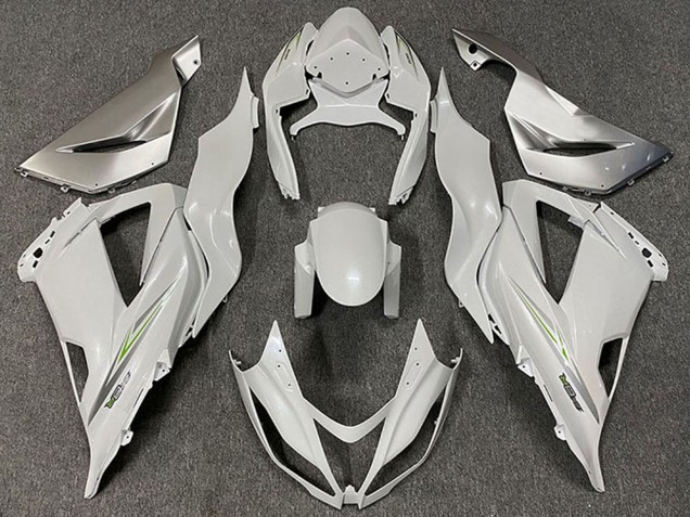 2013-2018 Kawasaki ZX6R Motorcycle Fairings - Pearl White Green Canada