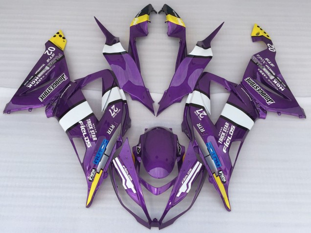 2013-2018 Kawasaki ZX6R Motorcycle Fairings - Purple Yellow White Blue Canada