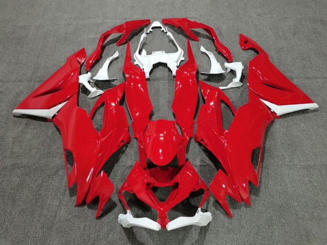 2019-2022 Kawasaki ZX6R Motorcycle Fairings - White Red Canada