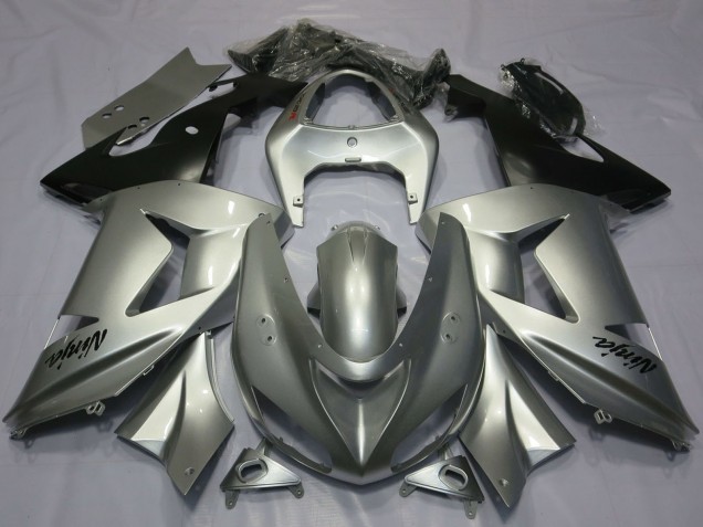 2003-2004 Kawasaki ZX6R Motorcycle Fairings - Silver Canada