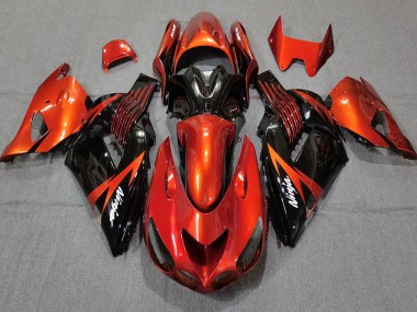 2006-2011 Kawasaki ZX14R Motorcycle Fairings - Red Glossy Black Canada
