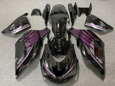 2012-2024 Kawasaki ZX14R Motorcycle Fairings - Glossy Black Purple Canada