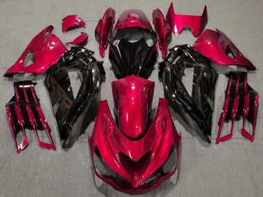 2012-2024 Kawasaki ZX14R Motorcycle Fairings - Red Glossy Black Canada