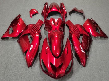 2006-2011 Kawasaki ZX14R Motorcycle Fairings - Red White Ninja Canada