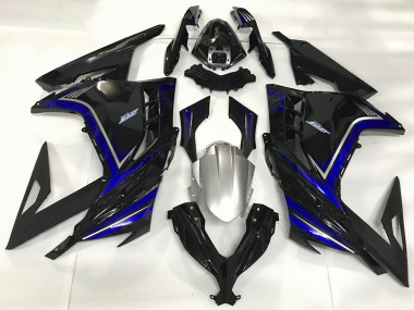 2013-2024 Kawasaki Ninja 300 Motorcycle Fairings - Glossy Black Blue Canada