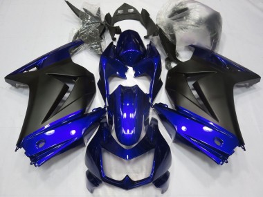 2008-2012 Kawasaki Ninja 250 Motorcycle Fairings - Blue Matte Black Canada