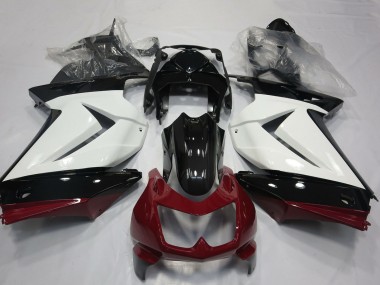 2008-2012 Kawasaki Ninja 250 Motorcycle Fairings - White Red Glossy Black Canada