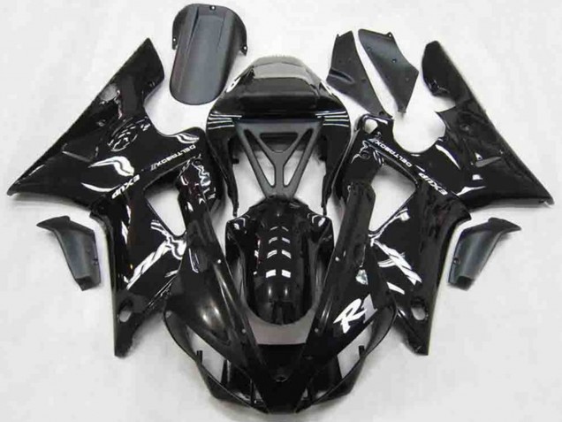2000-2001 Yamaha R1 Motorcycle Fairings - Glossy Black White Canada