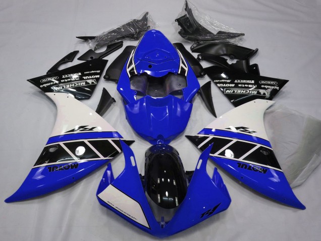 2012-2014 Yamaha R1 Motorcycle Fairings - White Blue Glossy Black Canada