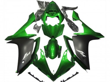 2007-2008 Yamaha R1 Motorcycle Fairing - Green Matte Black Canada