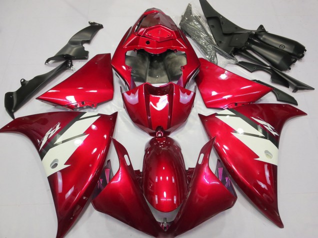 2012-2014 Yamaha R1 Motorcycle Fairings - Red White Canada