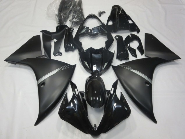 2012-2014 Yamaha R1 Motorcycle Fairings - Glossy Black Matte Black Silver Canada