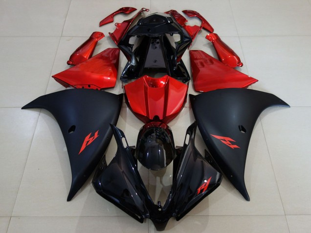 2012-2014 Yamaha R1 Motorcycle Fairing - Glossy Black Matte Black Red Canada
