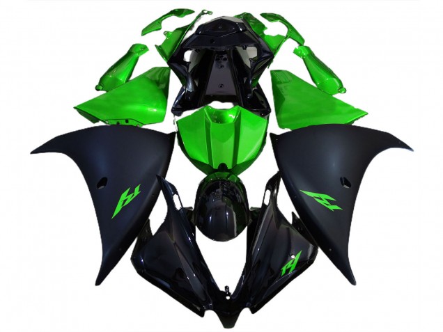 2012-2014 Yamaha R1 Motorcycle Fairings - Glossy Black Matte Black Green Canada