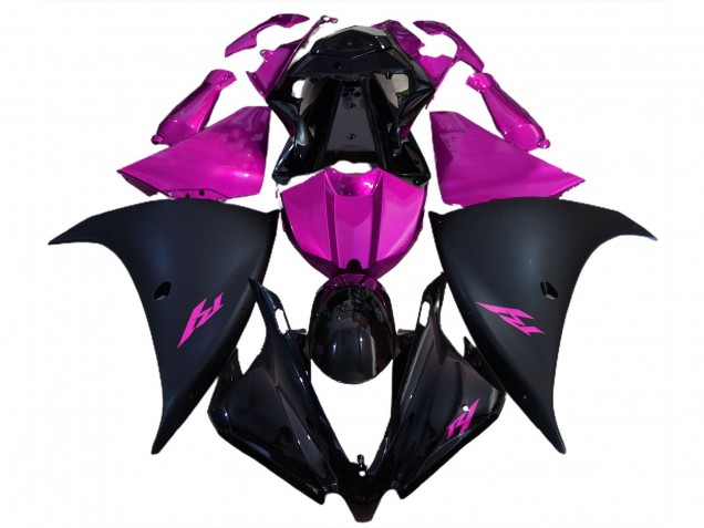 2012-2014 Yamaha R1 Motorcycle Fairings - Glossy Black Matte Black Pink Canada