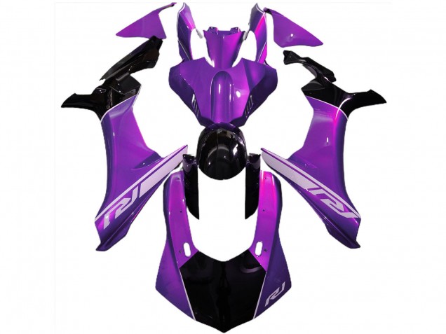 2015-2019 Yamaha R1 Motorcycle Fairings - Purple Glossy Black Silver Canada