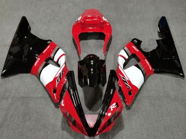 2000-2001 Yamaha R1 Motorcycle Fairings - Red White Glossy Black Canada