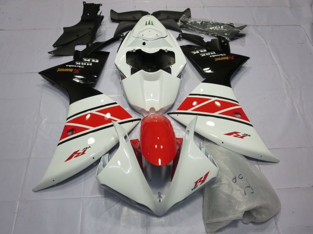 2012-2014 Yamaha R1 Motorcycle Fairings - White Red Black Canada