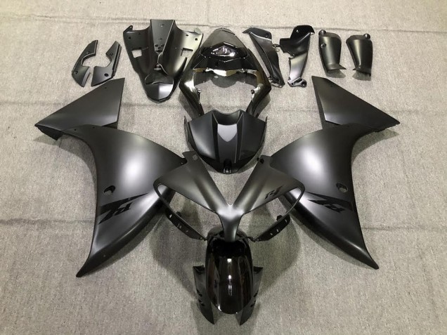 2012-2014 Yamaha R1 Motorcycle Fairings - Glossy Black Matte Black Canada