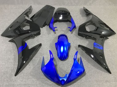 2003-2004 Yamaha R6 Motorcycle Fairings - Blue Glossy Black Canada