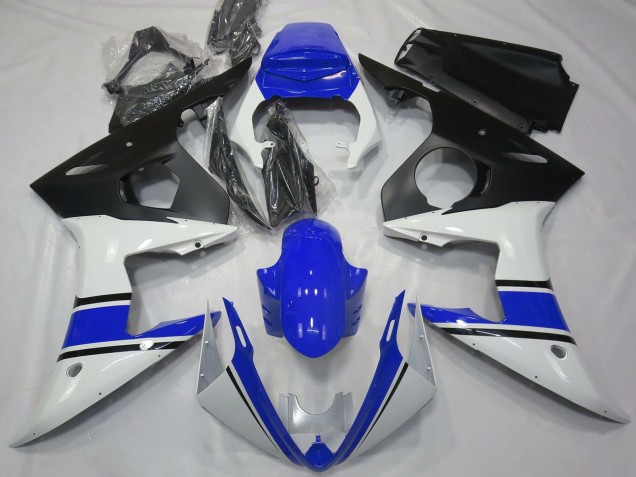 2003-2004 Yamaha R6 Motorcycle Fairings - White Blue Matte Black Canada