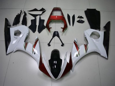 2003-2004 Yamaha R6 Motorcycle Fairings - White Red Glossy Black Canada